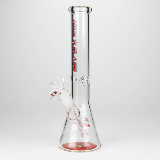 NG | 11" Slim Beaker with Bottom Design [YN1127] Glass Bong High-End Brands Glass RED