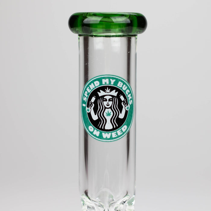 7" Zoom Glass Bong with Bowl [AK050] Glass Bong Canadian Distributor Design B