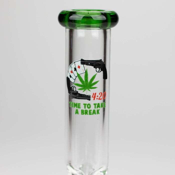 7" Zoom Glass Bong with Bowl [AK050] Glass Bong Canadian Distributor Design D