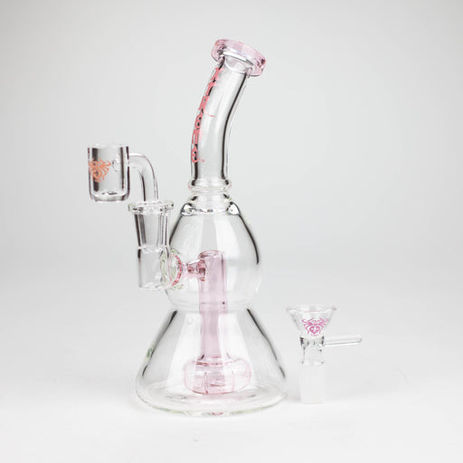 Xtreme | 7.8" Glass 2-in-1 bubbler [DCK012] Glass Bong Canadian Distributor Pink