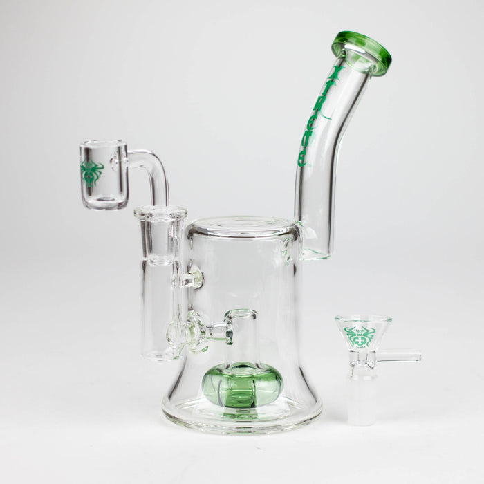Xtreme | 7" Glass 2-in-1 bubbler [DCK013] Glass Bong Canadian Distributor Green