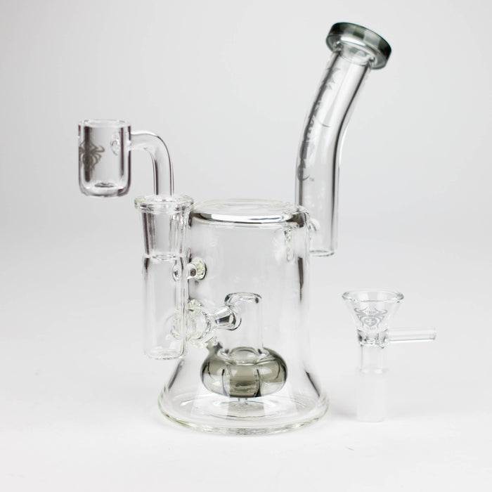 Xtreme | 7" Glass 2-in-1 bubbler [DCK013] Glass Bong Canadian Distributor Charcoal Black