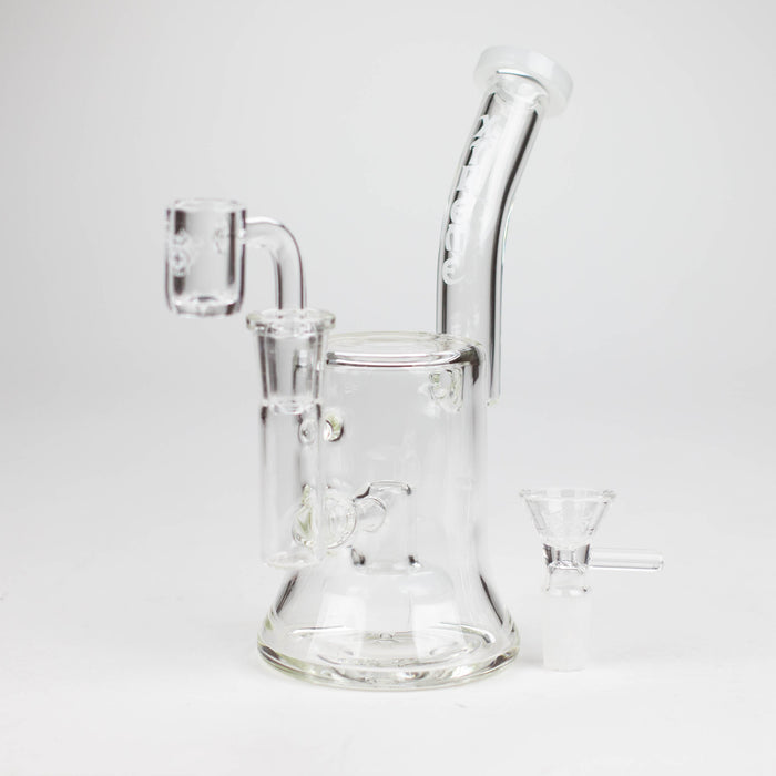 Xtreme | 7" Glass 2-in-1 bubbler [DCK013] Glass Bong Canadian Distributor White