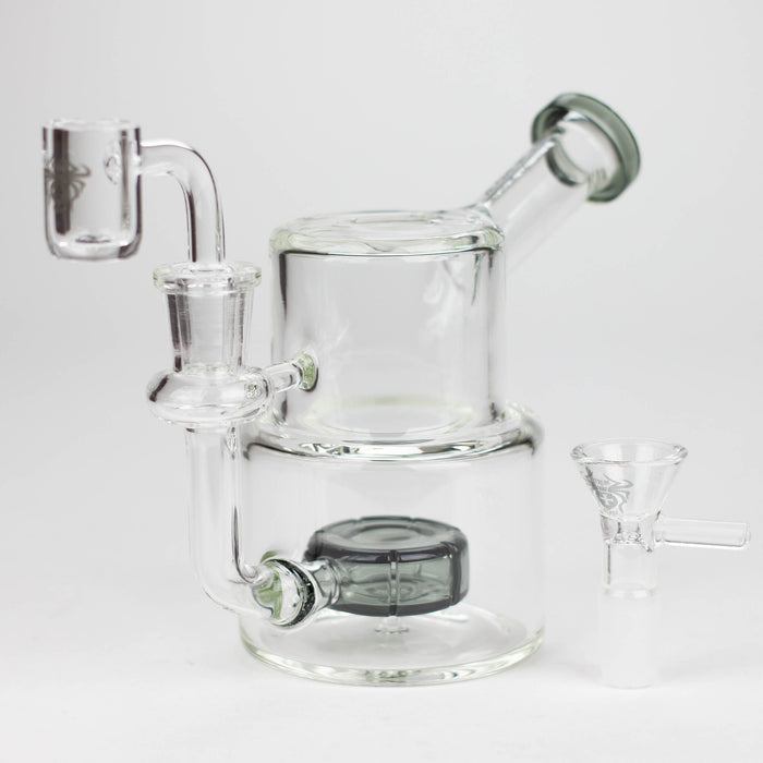 Xtreme | 5" Glass 2-in-1 bubbler [DCK005] Glass Bong Canadian Distributor Charcoal Black
