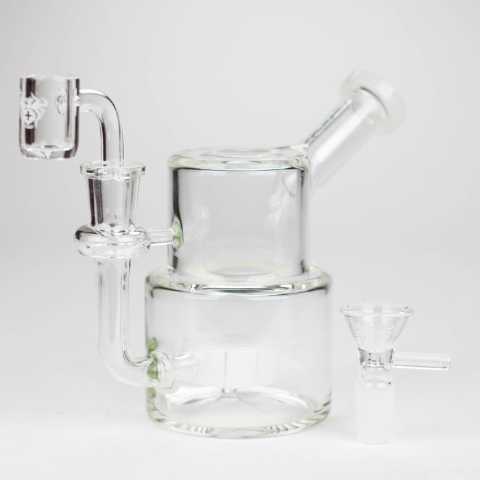 Xtreme | 5" Glass 2-in-1 bubbler [DCK005] Glass Bong Canadian Distributor White