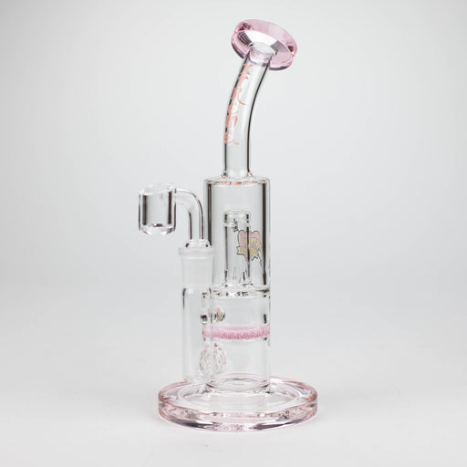 Xtreme | 8" Dual Functions rig with quartz banger [AK908] Glass Rig Canadian Distributor Pink