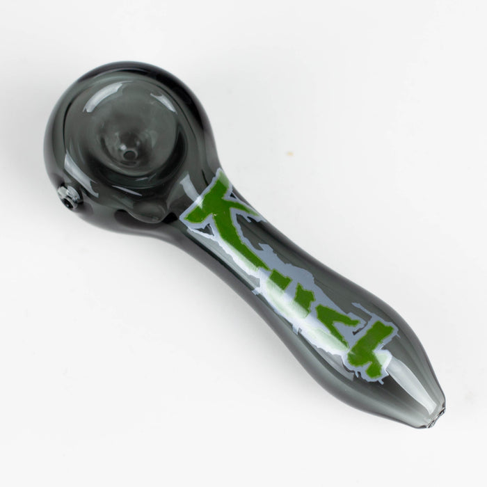 Kush | 4.5" durable thick wall glass pipe [H26] Glass Pipe Canadian Distributor Green