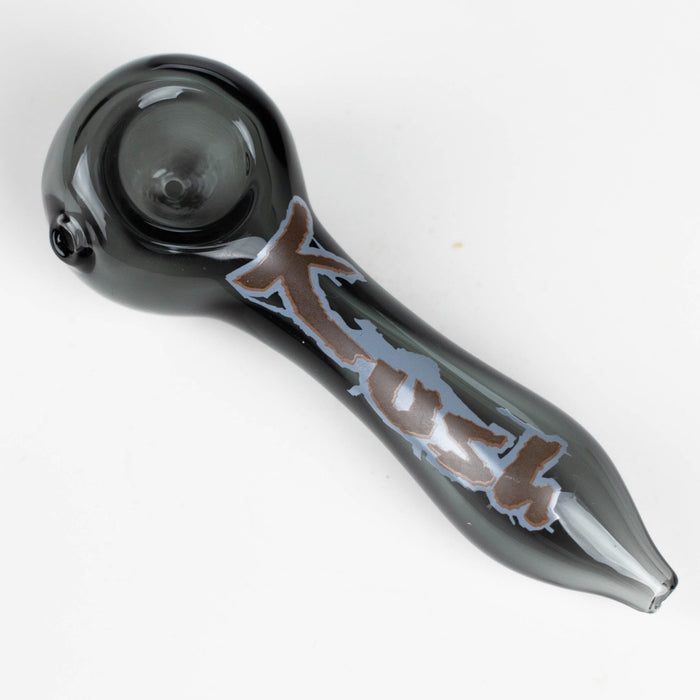 Kush | 4.5" durable thick wall glass pipe [H26] Glass Pipe Canadian Distributor Brown