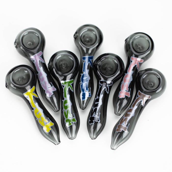 Kush | 4.5" durable thick wall glass pipe [H26] Glass Pipe Canadian Distributor