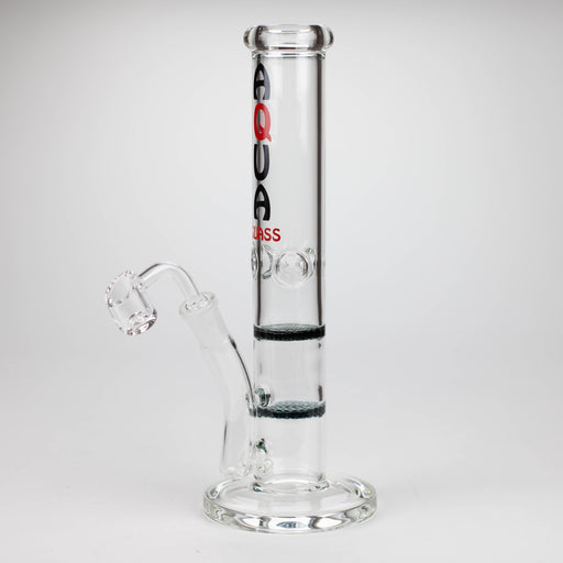 AQUA | 10" Dual Honeycomb rig with quartz banger [B1] Glass Rig Canadian Distributor