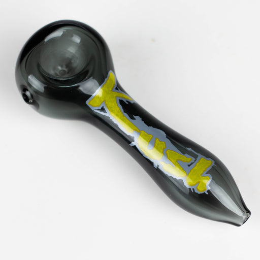 Kush | 4.5" durable thick wall glass pipe [H26] Glass Pipe Canadian Distributor Yellow