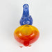 4" Rhino shape Rasta insideout pipe [PIP974] Glass Pipe NIBO Distribution
