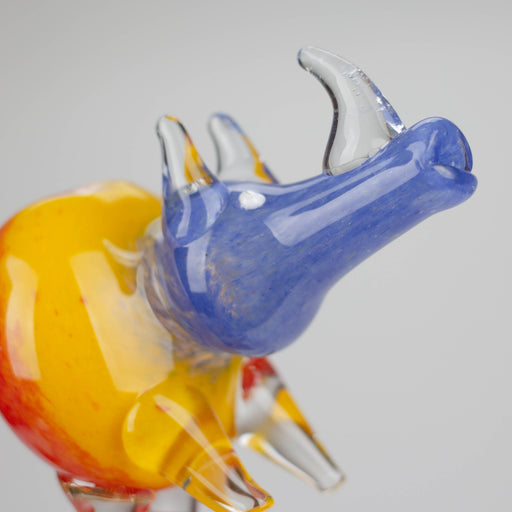 4" Rhino shape Rasta insideout pipe [PIP974] Glass Pipe NIBO Distribution