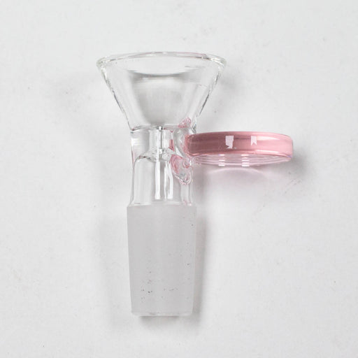 Glass Bowl with Handle - 14mm Bowl · Popper Super Supplys Inc Pink