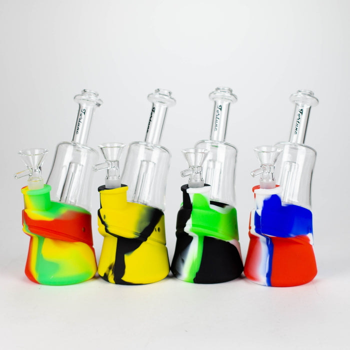 Fortune | 6-½" Angled Silicone Detachable Pipe Resin · Silicone · Plastic Bong Super Supplys Inc