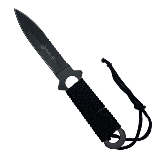 8-1/2" Full Tang Fixed Black Straight Blade Hunting Knives With ABS Case Fixed Blade Knife Super Supplys Inc