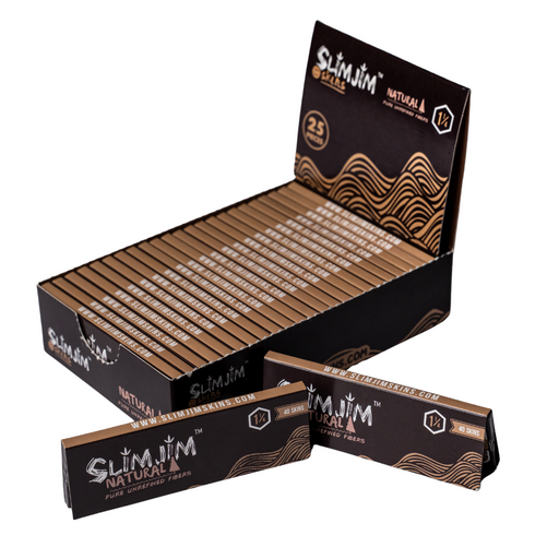 Slimjim | Natural 1 1/4th Skins Box of 25 1 - 1/4" Size SLIMJIM