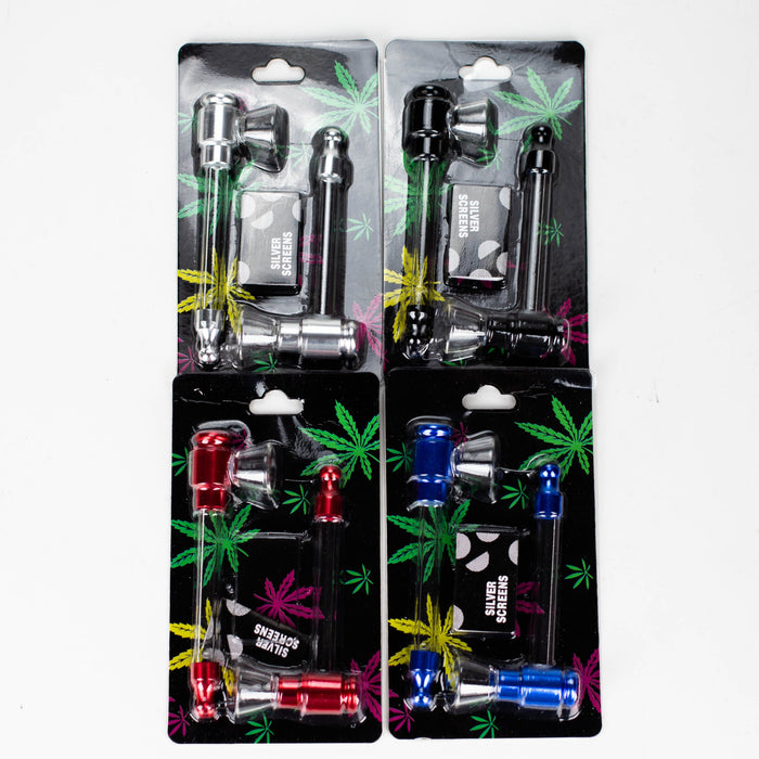 2-in-1 Glass Pipe with Screen Box of 12 Glass Pipe NIBO Distribution