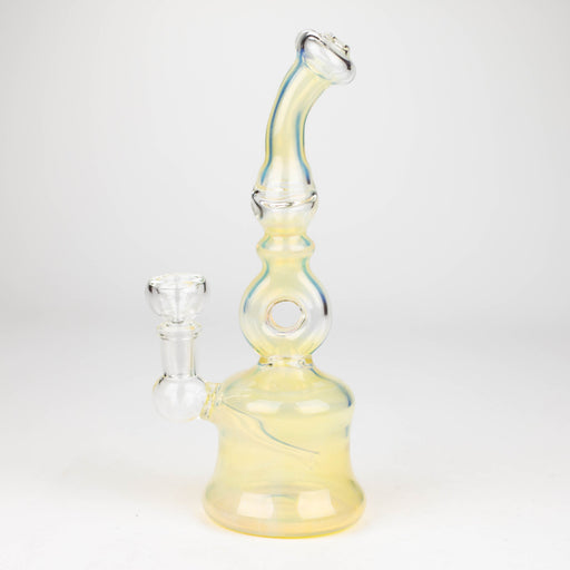 8" gold fumed glass water Pipe Glass Bong Bongzie Smokes