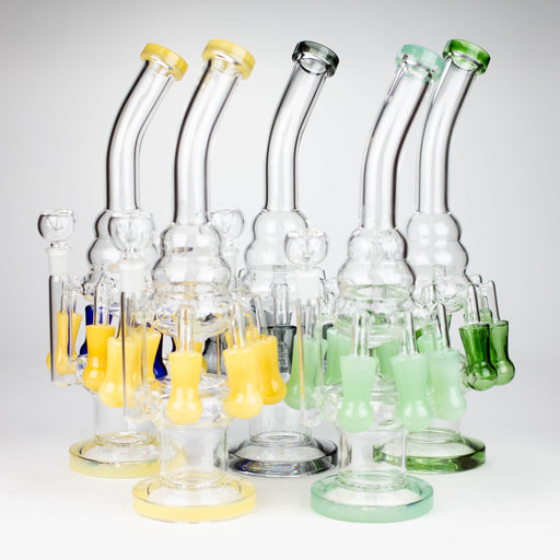 13" Multi chamber glass bong with inline difuser Glass Bong Bongzie Smokes
