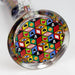 Z17" Color accented 7 mm glass water bong With Poker Design Glass Bong 777 Smoke