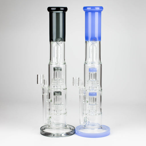 Z16" Color accented Double Diffuser Rig Glass Rig 777 Smoke