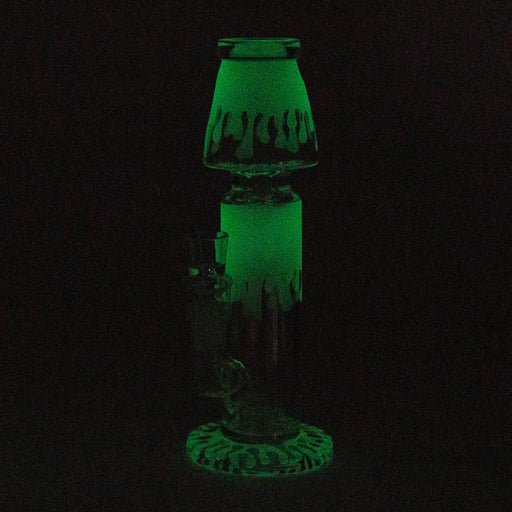 8" Glow in Dark Lamp glass water bong Glass Bong Bongzie Smokes