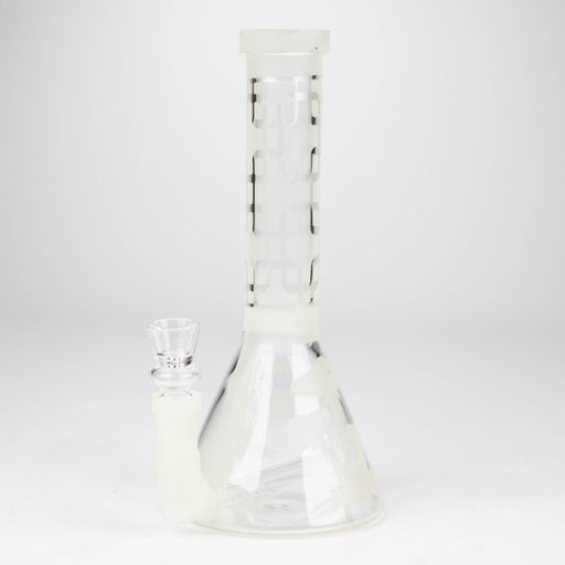 8" GLOW IN DARK BEAKER GLASS BONG Glass Bong Bongzie Smokes