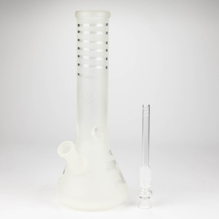 12" GLOW IN DARK BEAKER BONG WITH ICE CATCHER Glass Bong Bongzie Smokes
