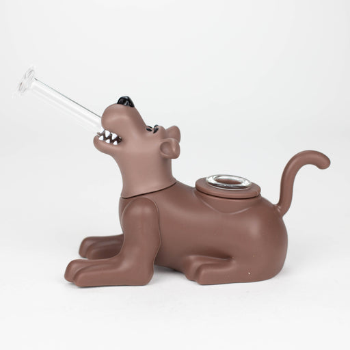 4.2" Dog water pipe [H391] Silicone Pipe YHS Smoke