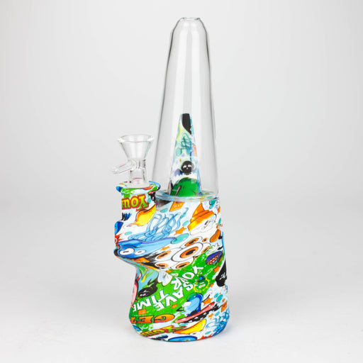 8.5" Silicone cone shape water bong-Assorted [H151P] Resin · Silicone · Plastic Bong YHS Smoke