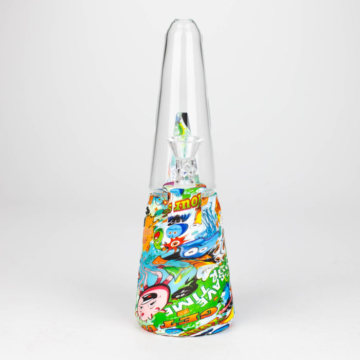 8.5" Silicone cone shape water bong-Assorted [H151P] Resin · Silicone · Plastic Bong YHS Smoke