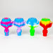 2-in-1 Silicone Claw bowl with multi-hole glass bowl-Color Assorted Bowl · Popper YHS Smoke