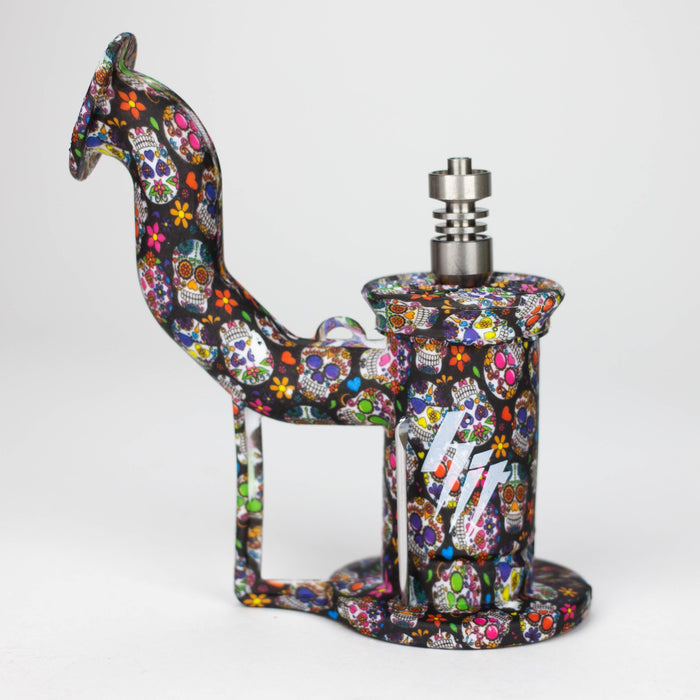 6" Silicone Dabber Rig with titanium nail Resin · Silicone Rig NIBO Distribution