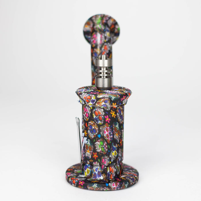 6" Silicone Dabber Rig with titanium nail Resin · Silicone Rig NIBO Distribution