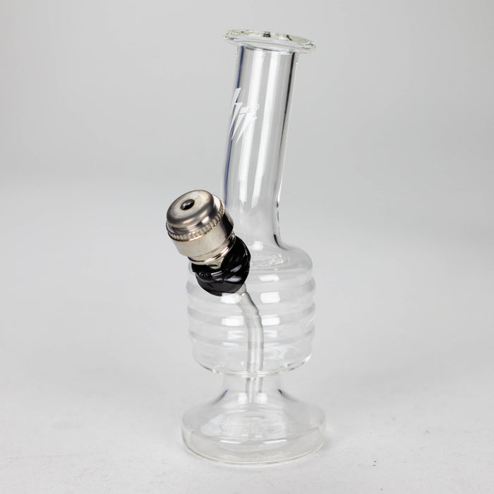 HIT | 5" miniature glass water bong with metal stem - Assorted Glass Bong NIBO Distribution