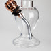 HIT | 5" miniature glass water bong with metal stem - Assorted Glass Bong NIBO Distribution