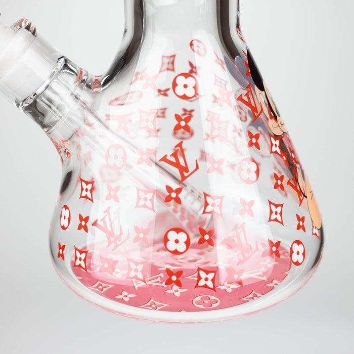 14" Cartoon Glow In The Dark 9 mm glass bong [PIP835] Glass Bong NIBO Distribution
