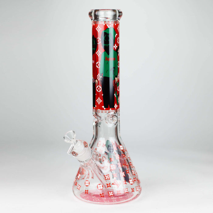14" Cartoon Glow In The Dark 9 mm glass bong [PIP835] Glass Bong NIBO Distribution Design E