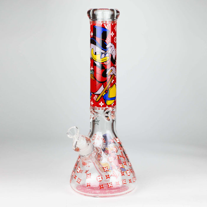 14" Cartoon Glow In The Dark 9 mm glass bong [PIP835] Glass Bong NIBO Distribution Design F