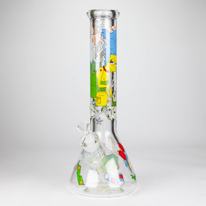14" Cartoon 9 mm glass bong [PIP789] Glass Bong NIBO Distribution Design D
