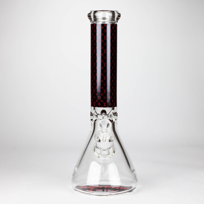 14" Luxury Pattern 9mm glass bong [PIP871] Glass Bong NIBO Distribution