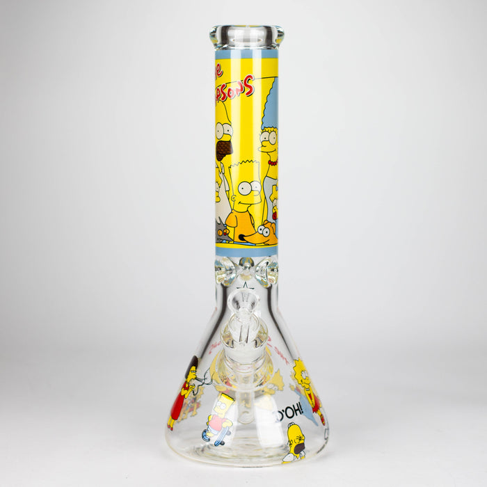 14" Yellow Family Cartoon 9 mm glass bongs [PIP789] Glass Bong NIBO Distribution