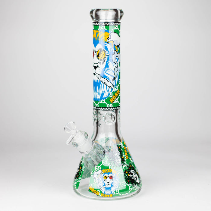14" Hash King Lion Glow 9mm glass bong [PIP867] Glass Bong NIBO Distribution Design A