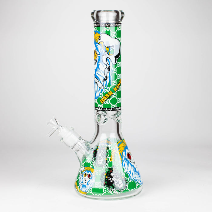 14" Hash King Lion Glow 9mm glass bong [PIP867] Glass Bong NIBO Distribution