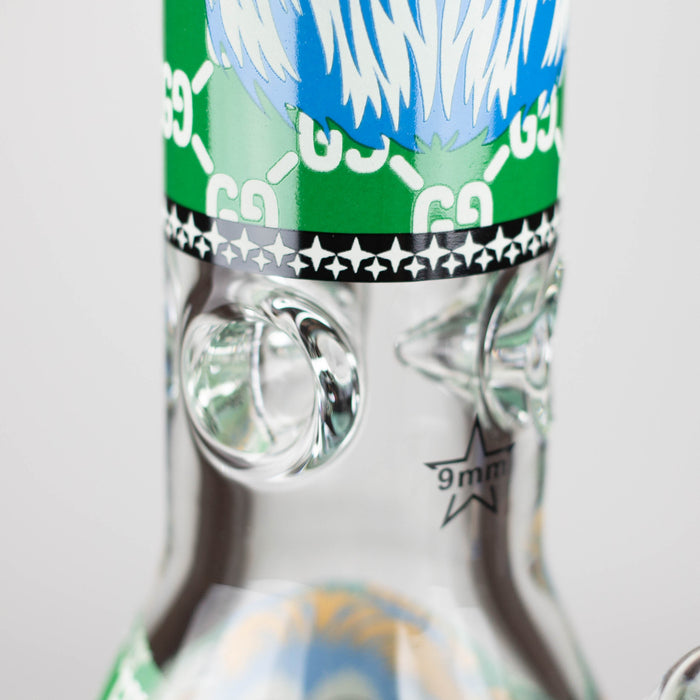 14" Hash King Lion Glow 9mm glass bong [PIP867] Glass Bong NIBO Distribution