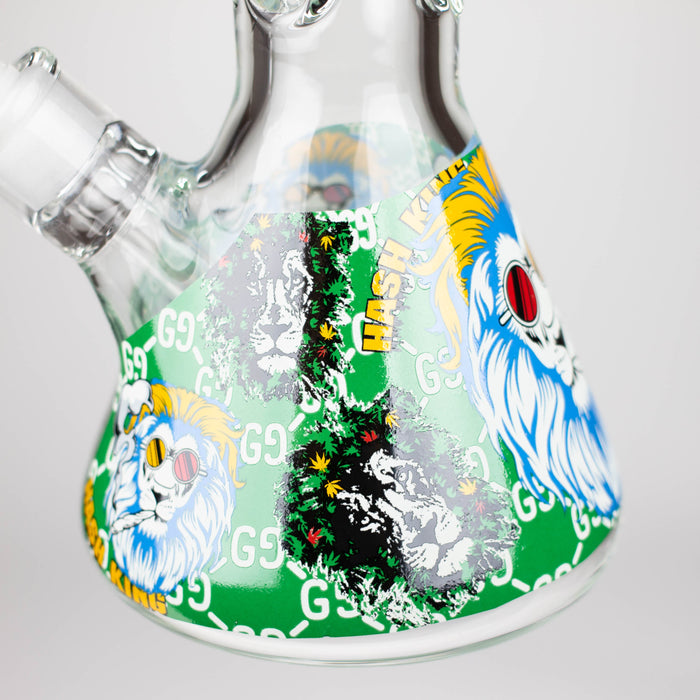 14" Hash King Lion Glow 9mm glass bong [PIP867] Glass Bong NIBO Distribution