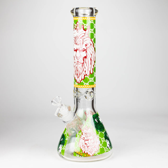 14" Hash King Lion Glow 9mm glass bong [PIP867] Glass Bong NIBO Distribution Design C