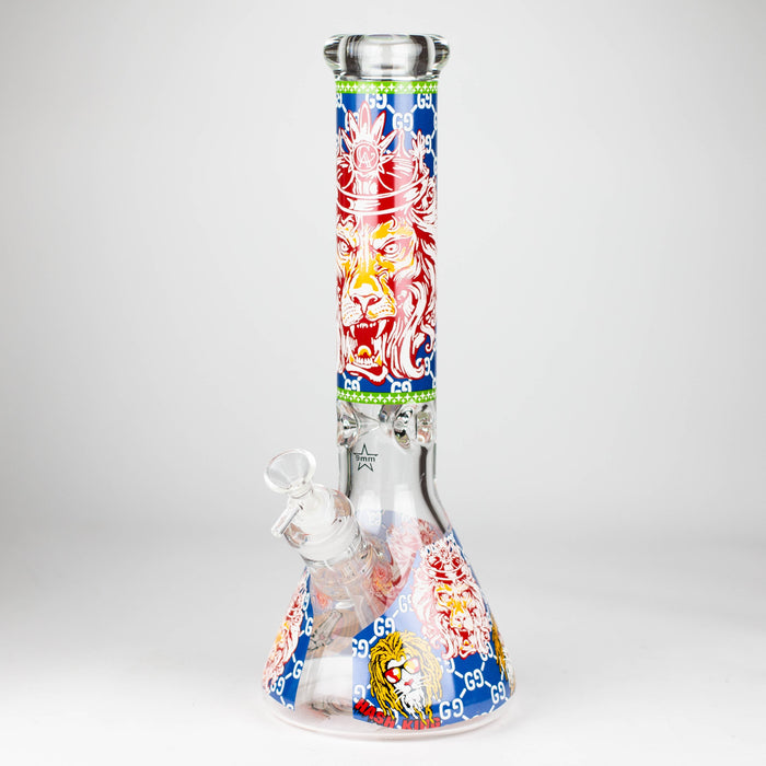 14" Hash King Lion Glow 9mm glass bong [PIP867] Glass Bong NIBO Distribution Design D