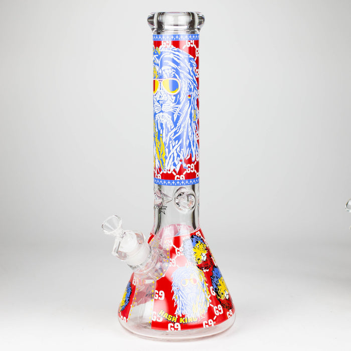 14" Hash King Lion Glow 9mm glass bong [PIP867] Glass Bong NIBO Distribution Design F
